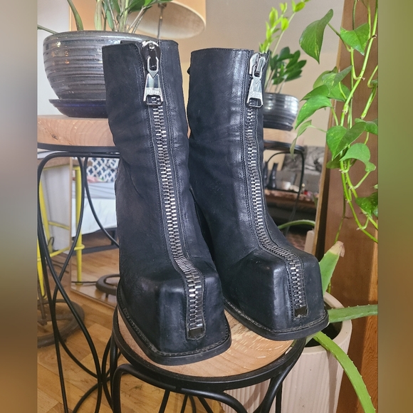 John Fluevog Stand Up Judd Platform Ankle Boot W8 - Picture 2 of 8